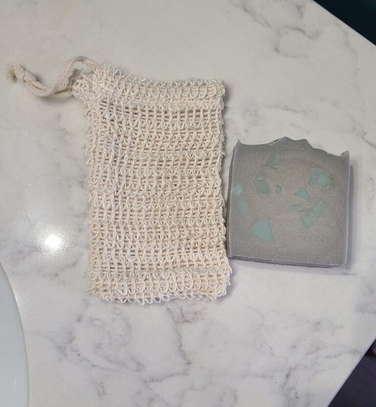 soap-saver bag and bar soap