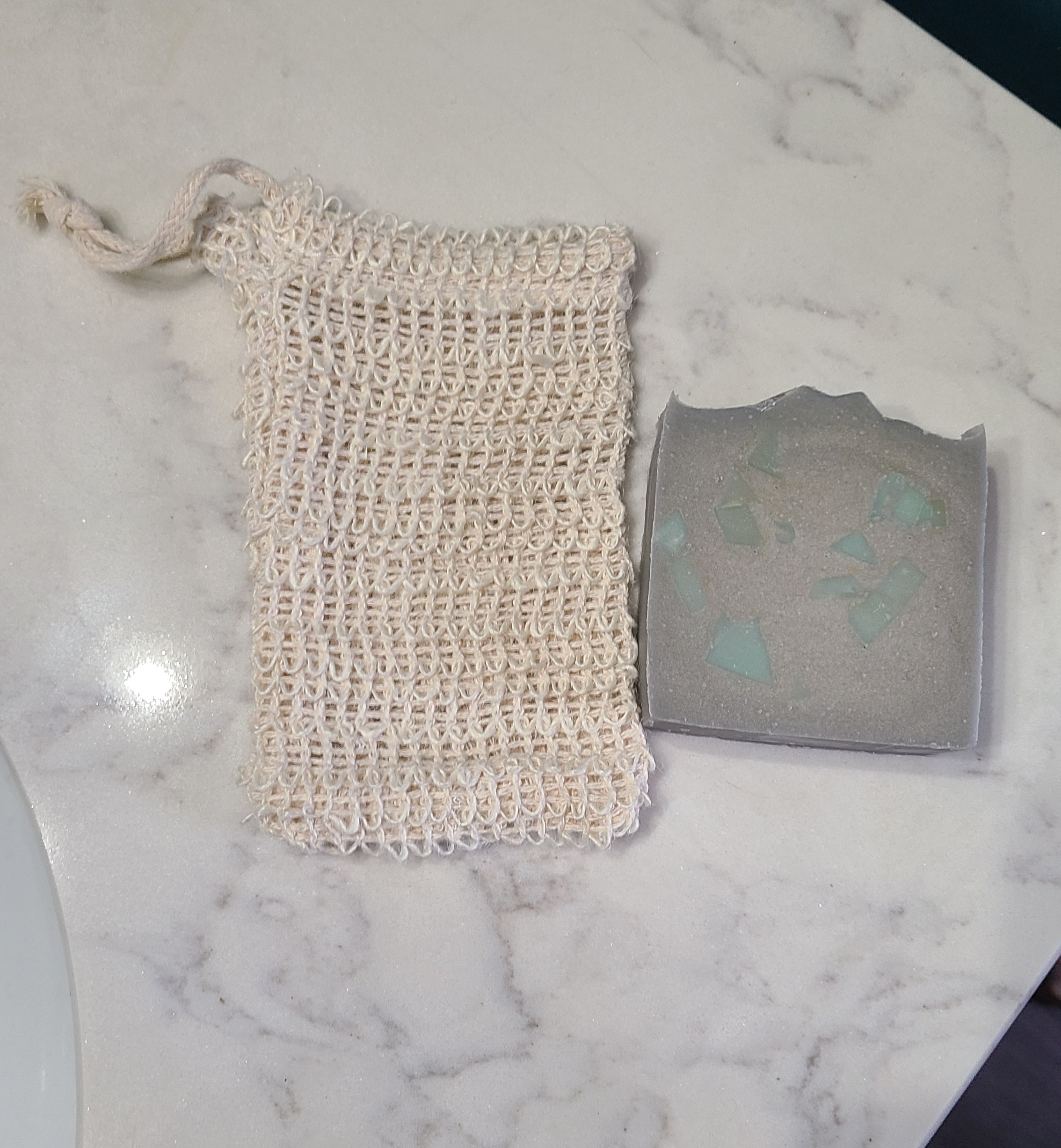 soap-saver bag and bar soap