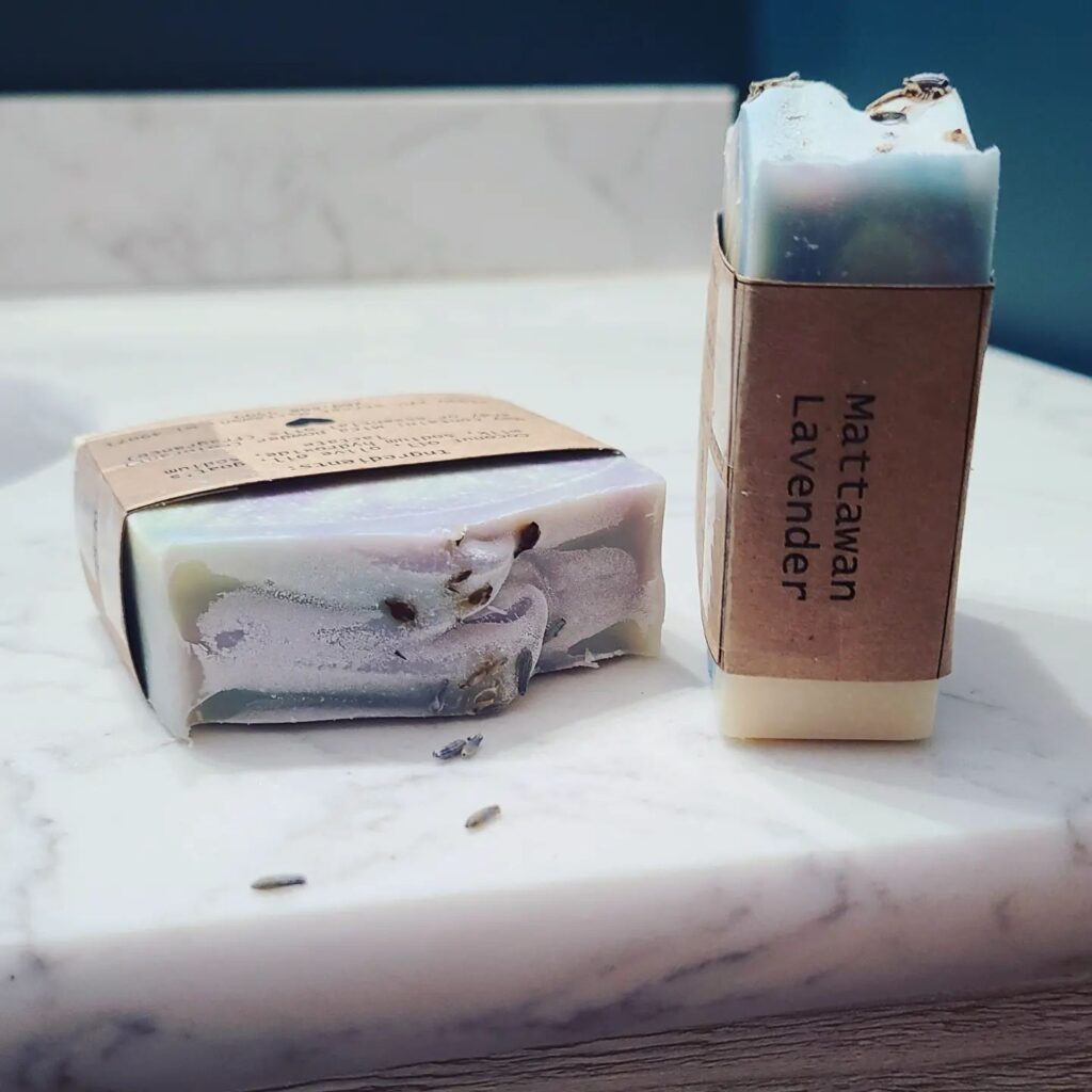 Handmade lavender bar soap