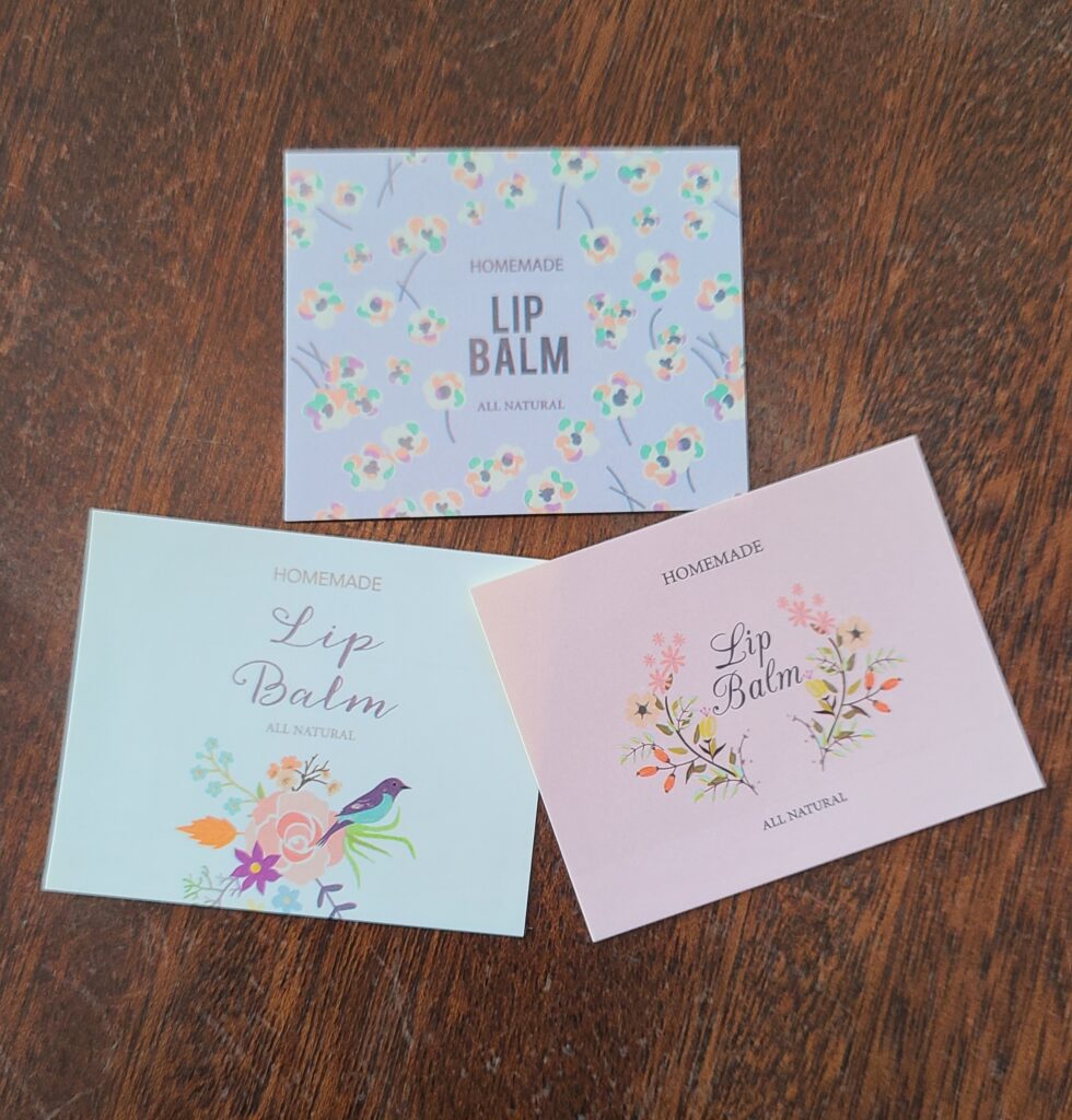 lip balm labels