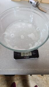 Large glass bowl for soap making