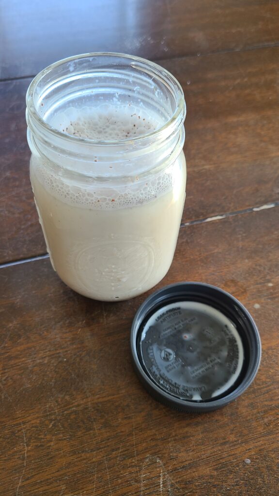 Homemade coffee creamer