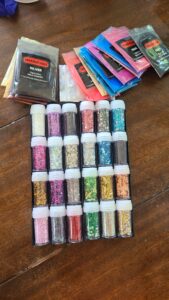 Mica powder and glitter for resin jewelry making