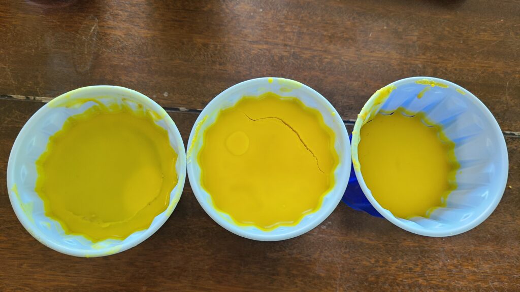 Wax floating to the top