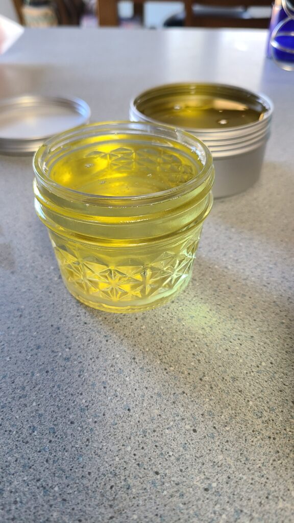 Freshly poured tallow balm