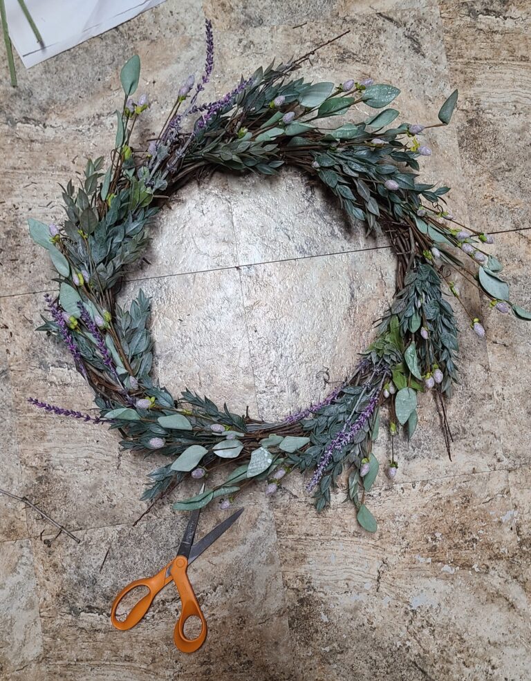 DIY decorated wreath
