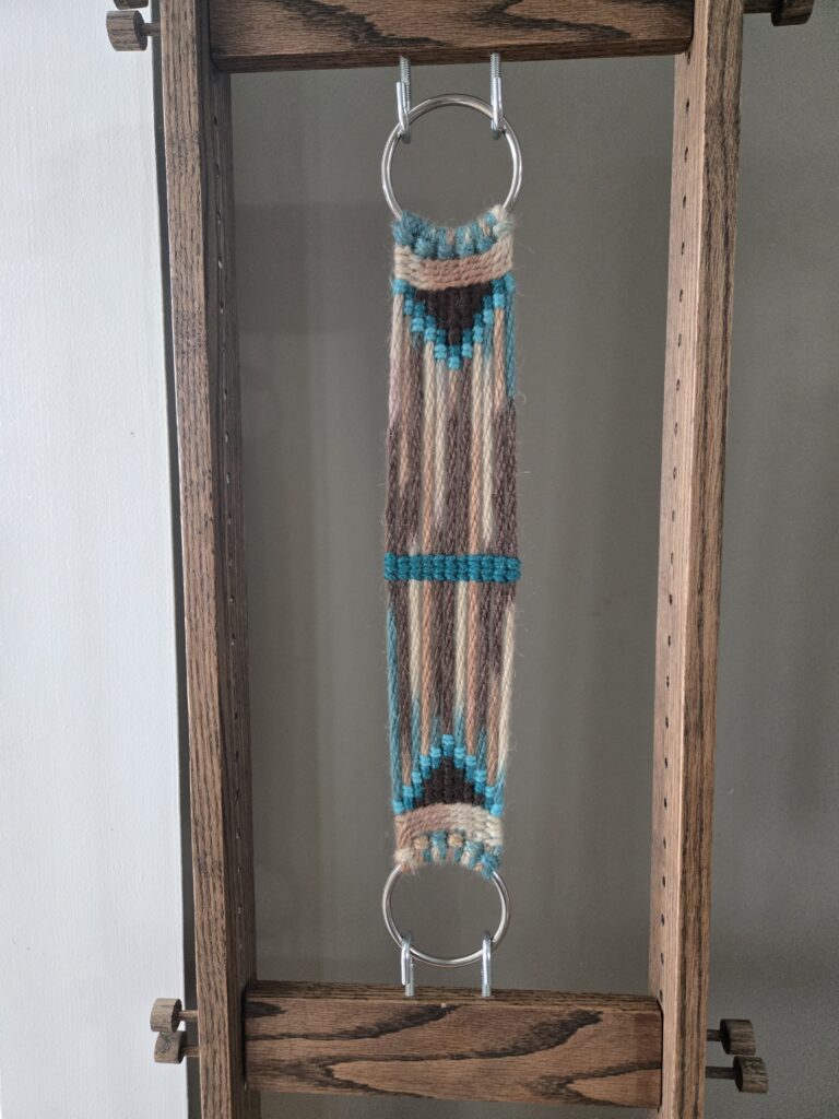 Completed panel of the mohair breast collar.