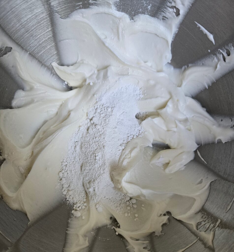 Whipped tallow balm with added titanium dioxide