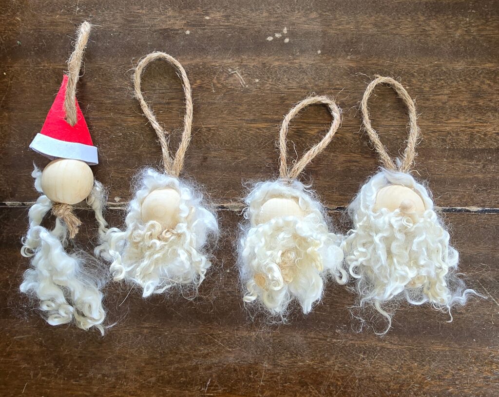 Steps to make a Santa ornament