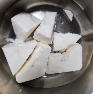 Tallow melting in a pan