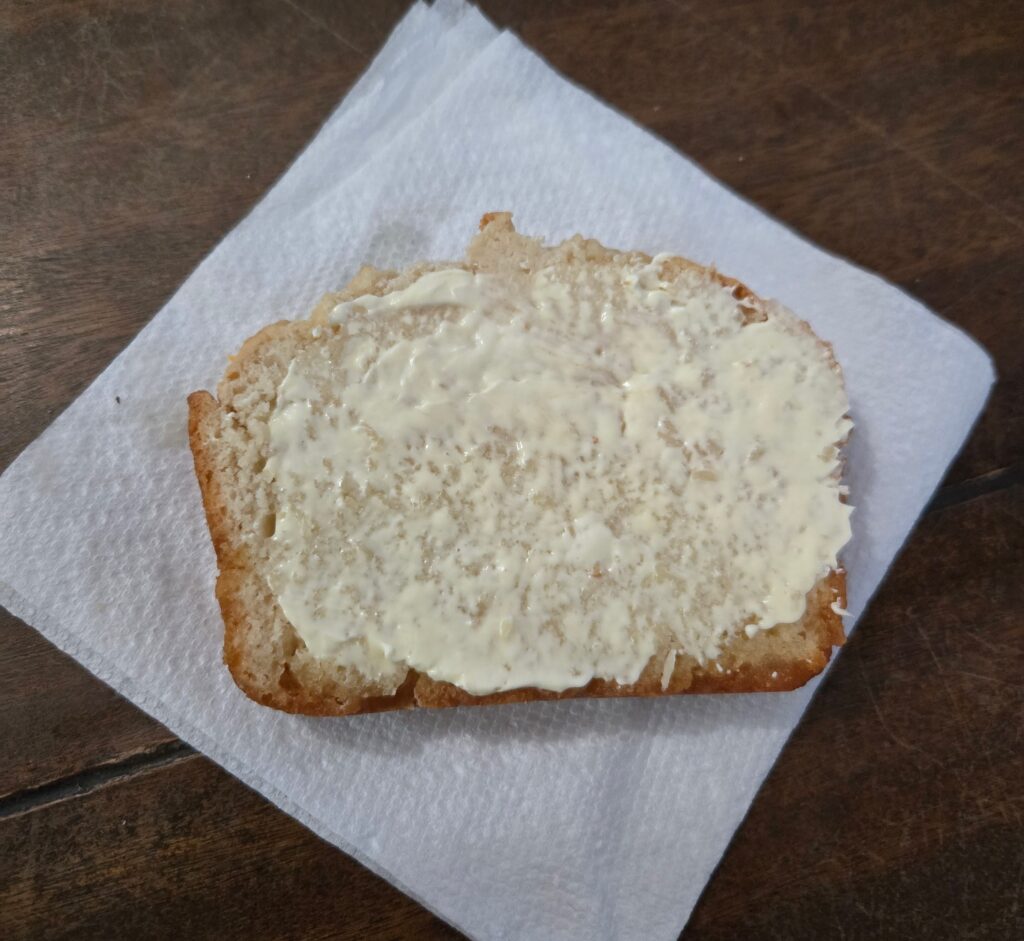 Beer bread with butter.