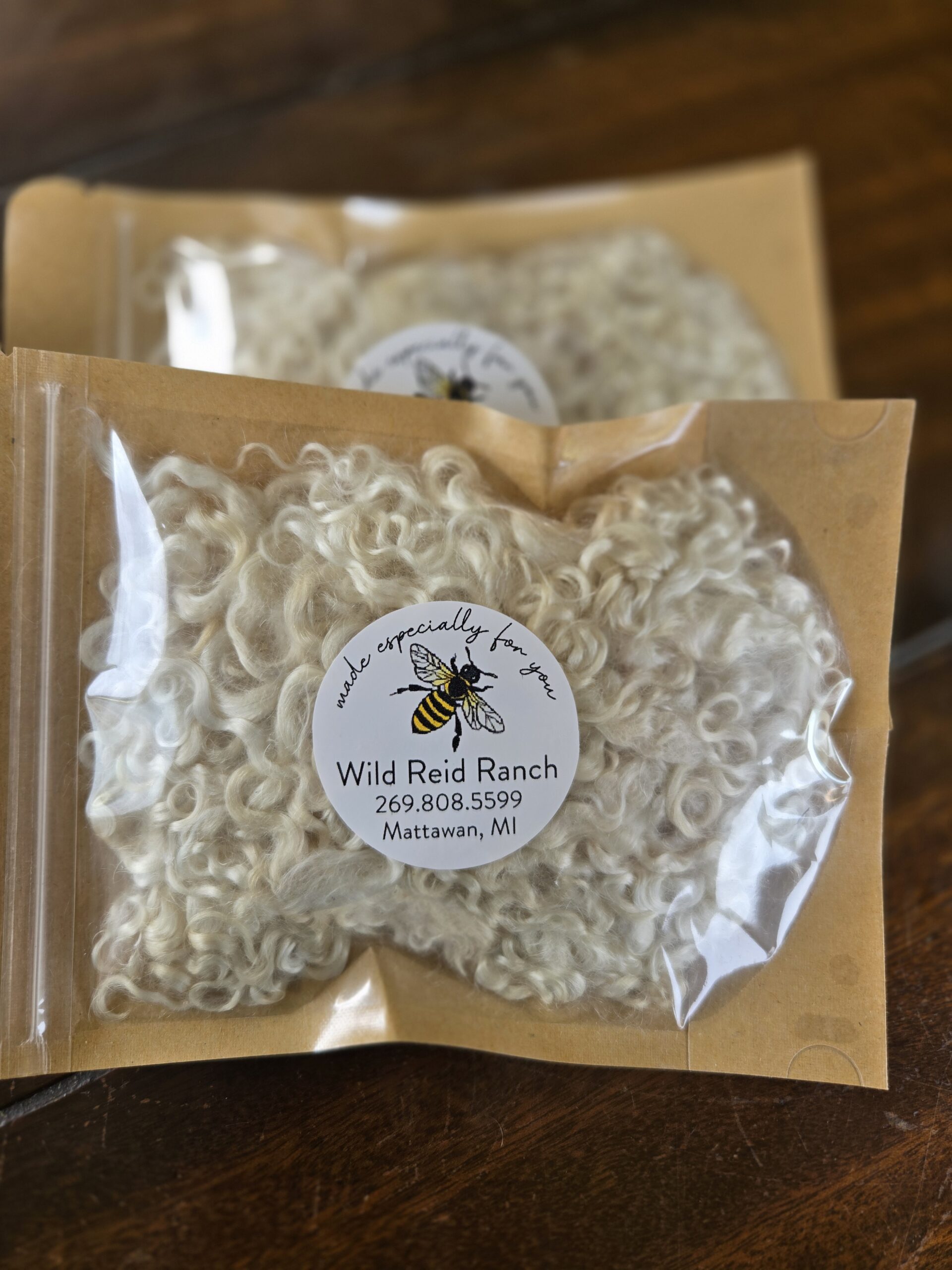 Bags of mohair locks