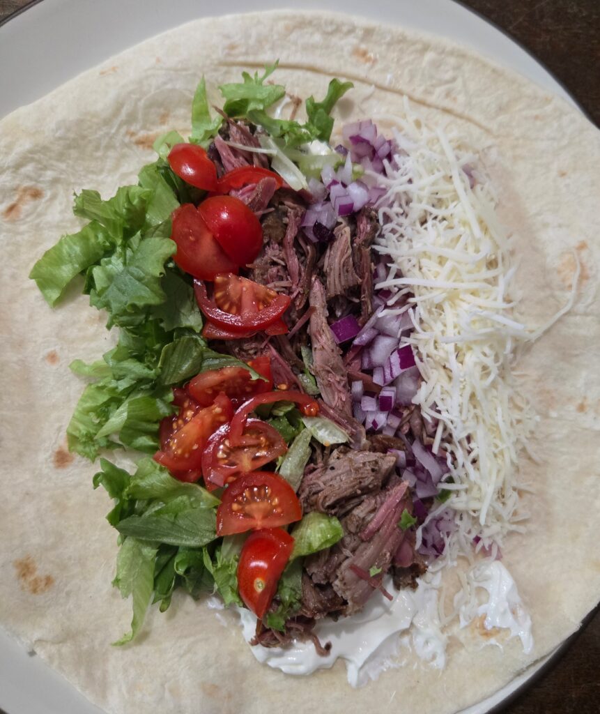 Pulled goat tacos.