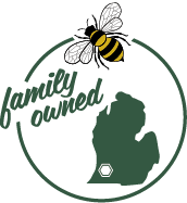Logo with the state of Michigan.
