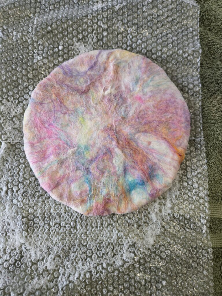 Wet felted bowl 2D