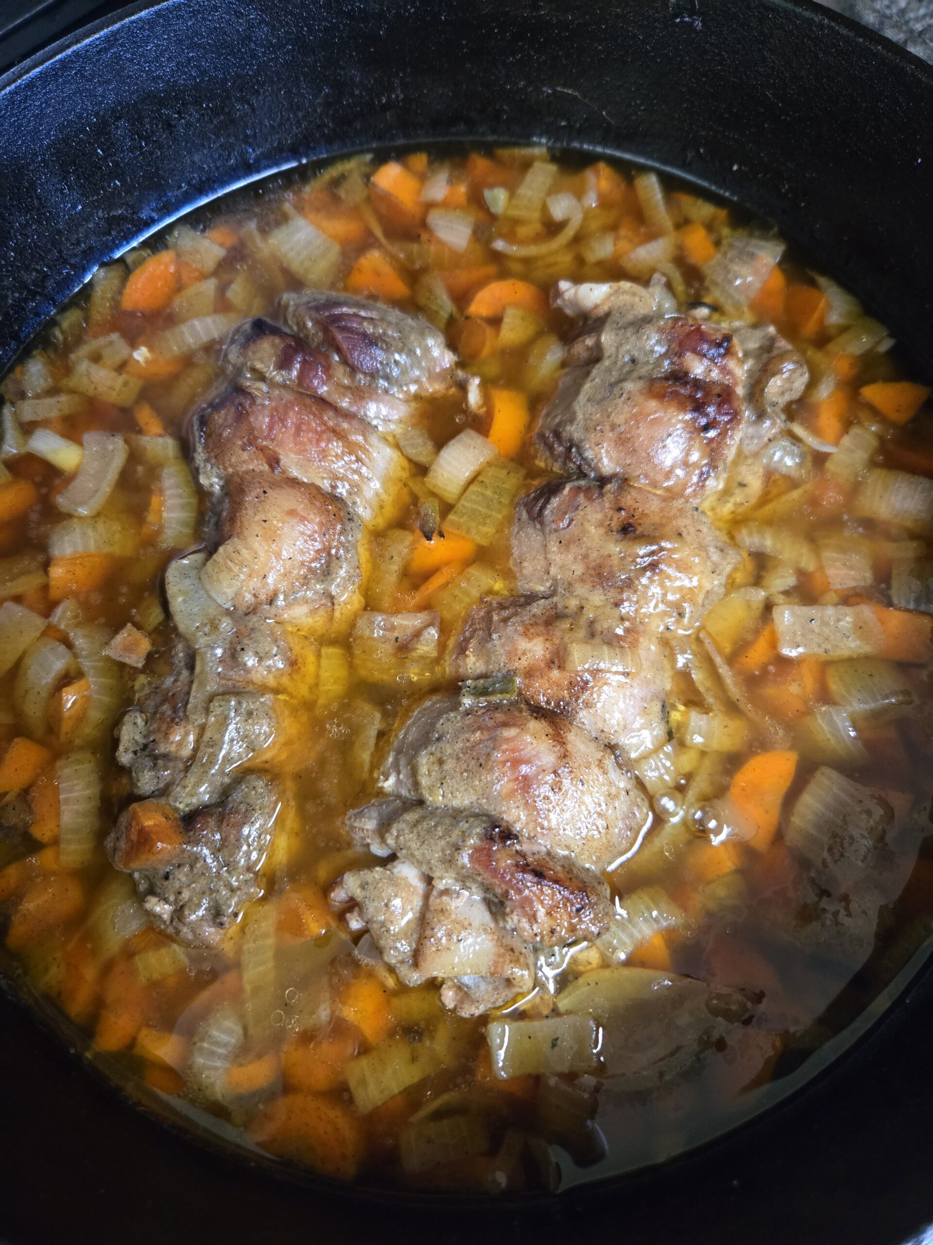 Goat belly rouladen ready for the oven.