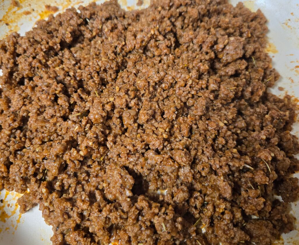 Ground goat meat
