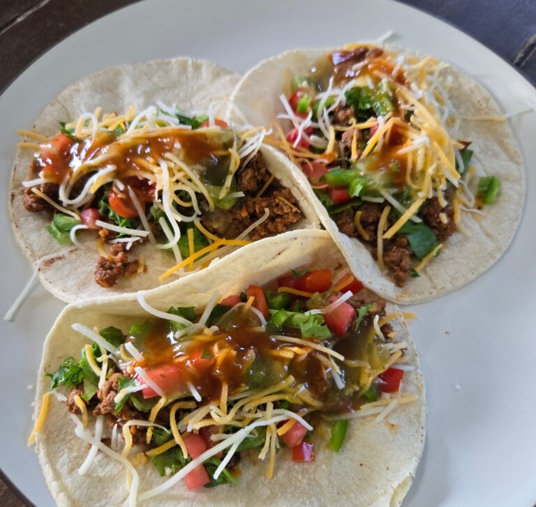 Ground goat tacos