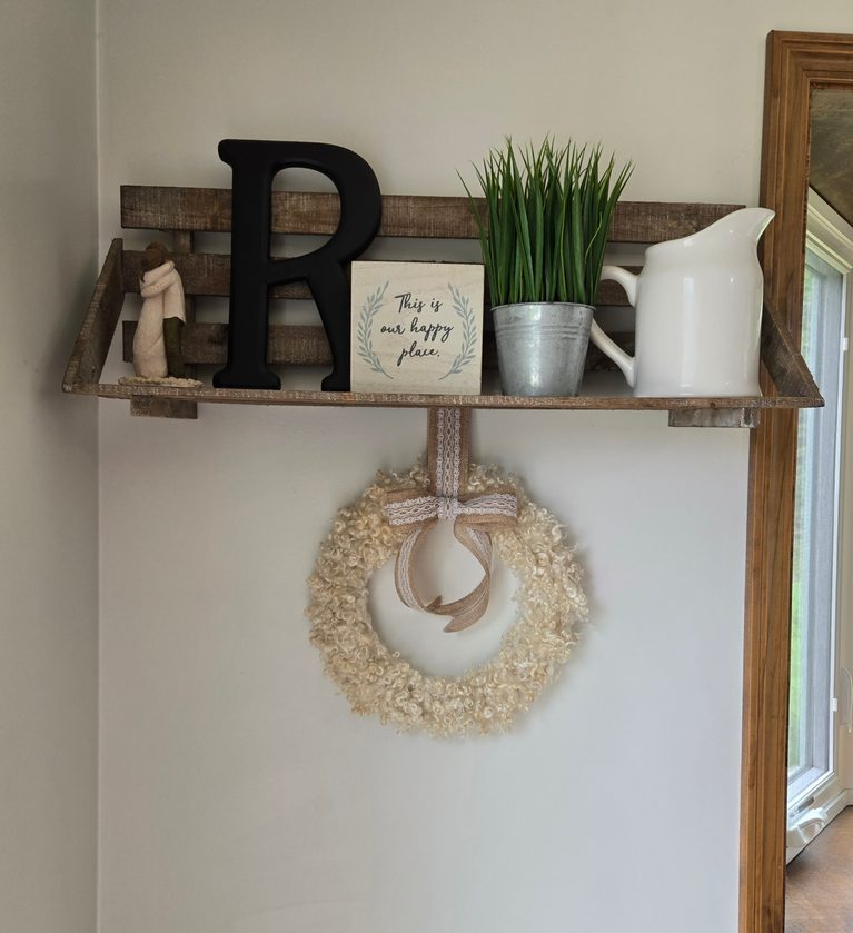 Mohair lock wreath