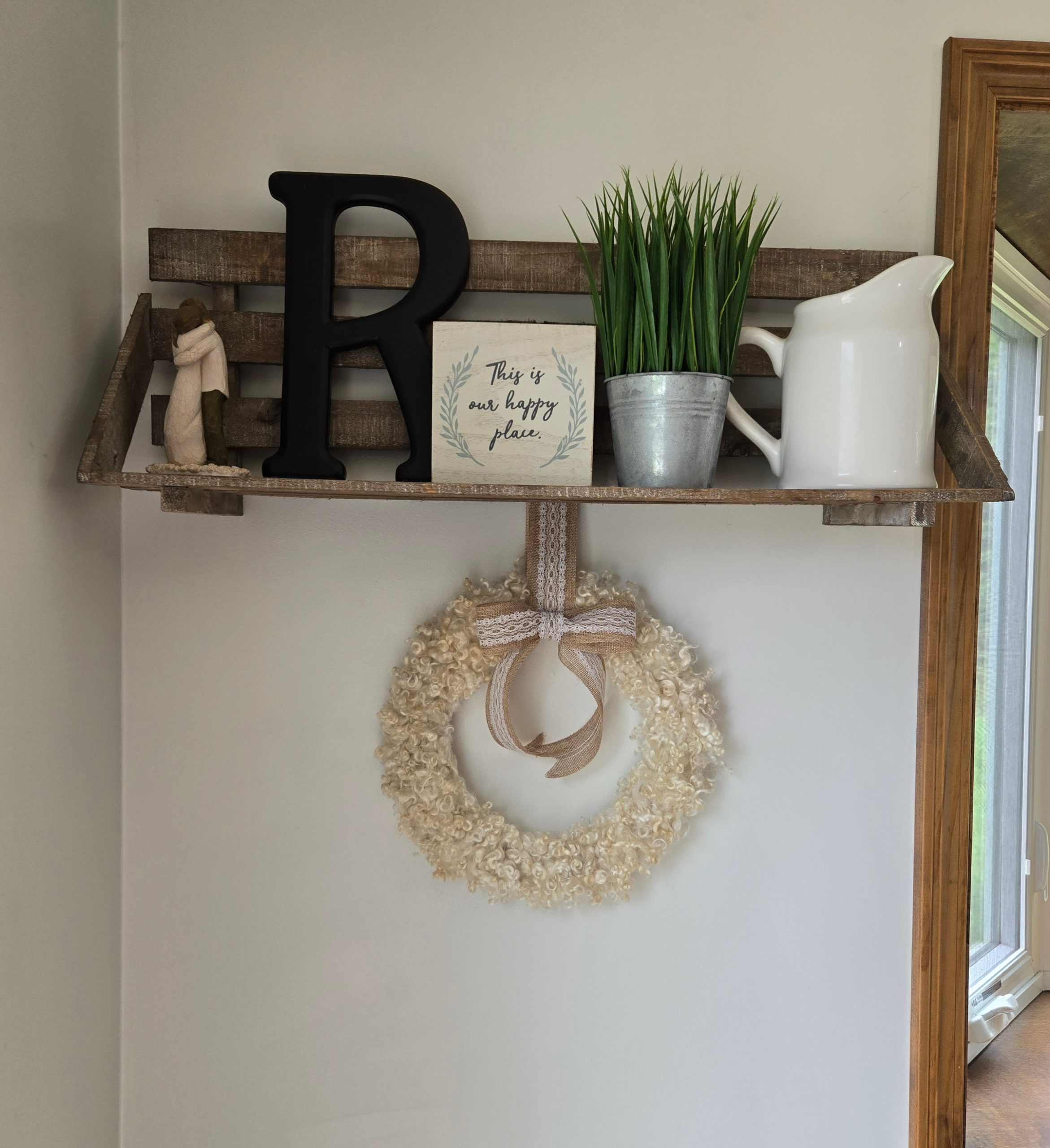Mohair lock wreath