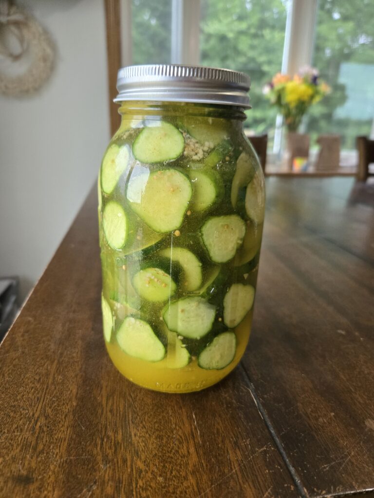 Refrigerator sweet pickles